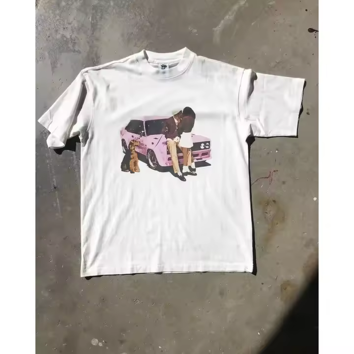 Camiseta Harajuku Vintage Moda Callejera Hip Hop Estampado Y2K Para Hombres Y Mujeres Cuello Redondo Algodón Transpirable Y Absorbente De Sudor - 1