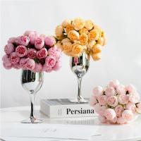 Flores Artificiales de Peonía 27 Cabezas para Decoración de Búzco de Boda y Fiesta - details 1