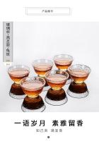 Paquete de 6 vasos transparentes resistentes a los tropicos pequeños para uso doméstico, juego de Kung Fu engrosado, taza de degustación de té de flores - details 3