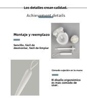 Venta Caliente Creativa Cepillo De Baño Conjunto De Silicona Sin Ángulo Muerto Pelo Suave Mango Largo Baño Cepillo De Limpieza - details 5