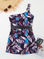 Bañador de una pieza con estampado Tropical para mujer, ropa de baño femenina para la playa, traje de baño de realce para verano, 2023 - details 10