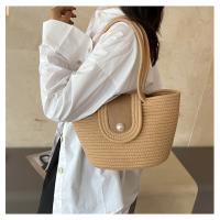Bolso de mujer de gran capacidad, bolso de mano portátil con bandolera, bolso tejido de paja - details 5