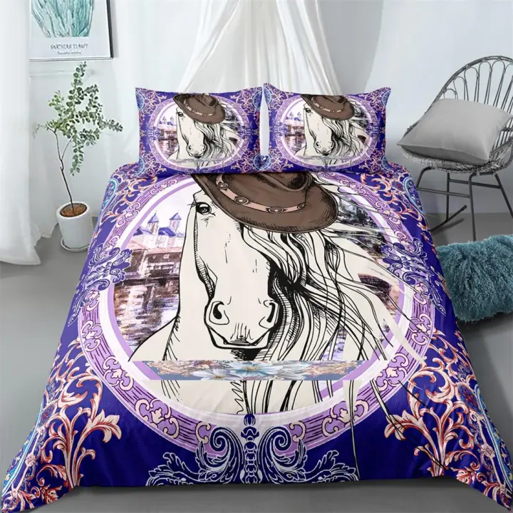Funda de edredón Constellation Juego de funda nórdica Aries Galaxy Theme 2/3 piezas Juego de cama doble Funda de edredón de poliéster tamaño King para amantes de las constelaciones - 1