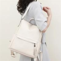 Mochila antirrobo de cuero para mujer, morral de viaje de alta calidad, Color sólido, A la moda, para adolescentes, 2024 - details 11