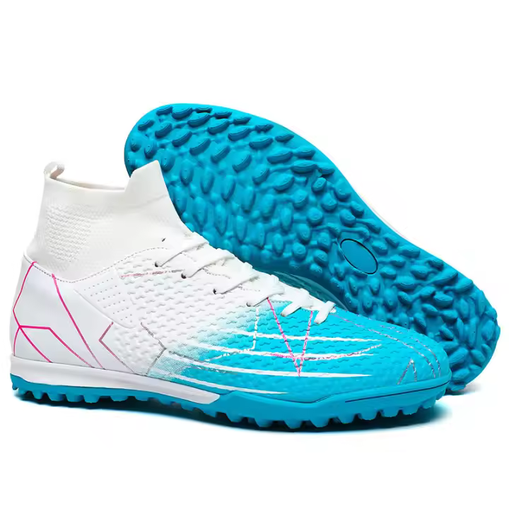 Botas de fútbol para hombre, zapatos de fútbol profesionales FG/TF, botines de tobillo alto para niños pequeños, zapatillas de fútbol para césped, zapatos de entrenamiento de fútbol sala - 1