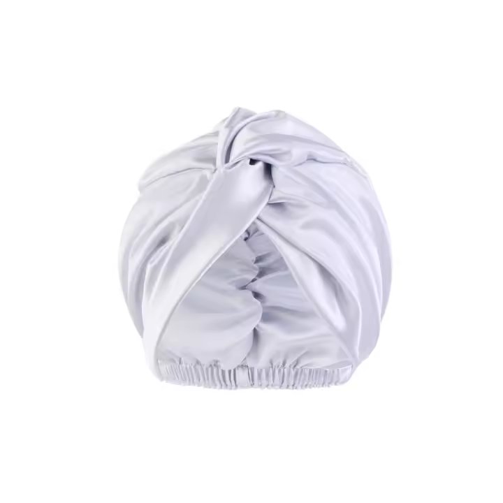 Gorro de dormir de seda de morera para mujer, cuidado del cabello, doble cara - 1
