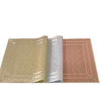 6 tapetes rectangulares tejidos para mesa, antideslizantes, de 18.0 x 12.0 in, texturizados, a prueba de arañazos, de PVC, para decoración del hogar, cocina, color rosa - details 1