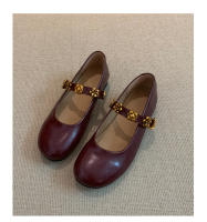 Francés de suela plana solo zapatos de las mujeres 2025 nuevos modelos con faldas, versátiles zapatos pequeños de cuero, zapatos Mary Jane de mujer, zapatos de noche. - details 14
