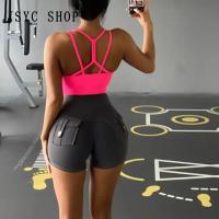 Sujetador deportivo transpirable para mujer, Tops deportivos a prueba de golpes, Top corto para gimnasio, sujetadores deportivos de realce, Top de entrenamiento para gimnasio, sujetador de Yoga sin costuras - details 21