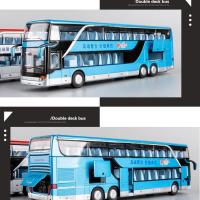 Autobús de juguete eléctrico de alta calidad, modelo de vehículo extraíble, autobús de aleación, doble turismo - details 4