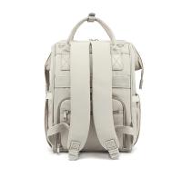 Bolsa de pañales,Mochila portabebés,Bolsa impermeable de almacenamiento,Bolsa de maternidad para viajes al aire libre,Productos para bebés,2 capas,Mochila de nylon gris - details 3
