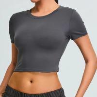 Camiseta corta de manga corta para mujer, camiseta de yoga, camiseta de entrenamiento físico - details 2