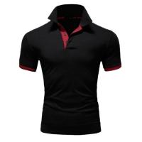 Camisa POLO de manga corta holgada de color sólido para hombre con solapa Camisa cultural Ropa de trabajo Camiseta de manga corta para hombre - details 5