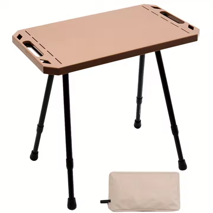 Mesa De Camping Plegable, Mesa De Picnic Ajustable En Altura Para Acampar Al Aire Libre - 1