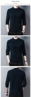 Jersey informal de manga larga con cuello levantado para exteriores, sudadera básica cálida para otoño, blusa de invierno para hombre, suéter de alta calidad - details 7