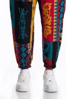 Pantalón en lino imprimé Tribal Boho para hombres, en algodón, décontracté, con cordón de serrage, para deportes al aire libre, curso à pied, sorpresa, été - details 28