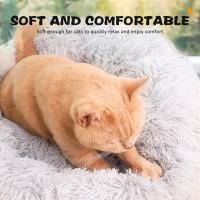 Cama de Mascota Suave y Segura Diseño Redondo y Mullido para Animales de Compañía - details 5