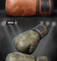 Guantes de Boxeo Retro Colores para Adultos Cuero PU para MMA, Muay Thai, Sanda GYM 6 a 12OZ - details 11