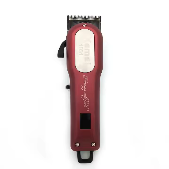 Kemei-cortadora de pelo profesional inalámbrica, máquina de afeitar potente, para Barbero, KM-1031 - 1