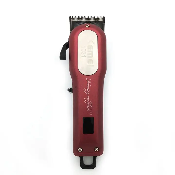 Kemei-cortadora de pelo profesional inalámbrica, máquina de afeitar potente, para Barbero, KM-1031 - 1