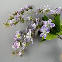 Jasmine artificiales verticales de 80cm, elegante y hermosa flor de jazmín de simulación, flor falsa de seda impresa en 3D de tacto Real - details 14