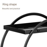 Soporte Circular de baño de oro negro, estante de almacenamiento para el cuidado de la piel, estante para cosméticos, organizador de maquillaje para dormitorio, ahorro de espacio - details 7