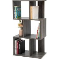 Estantería decorativa/estantes flotantes/Estantería de madera/Estantería con 4 estantes, oficina,modular, sala de estar, biblioteca - Display Shelf SRK-W3 - Marrón ceniza - details 58