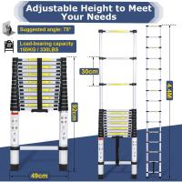 Escalera Telescópica de Aluminio de 5m Portátil, Desmontable, Antideslizante, Extensible, Multiusos, Carga de 150kg Mejoras del Hogar y Herramientas - details 24