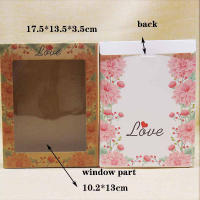 Caja de papel grande con ventana para regalo de Navidad, almacenamiento de pasteles, galletas, embalaje de boda para fiesta en casa, 10 piezas - details 5