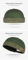 Sombrero Tang Unisex de Moda Marinero de Parche de Pana con Etiqueta de Cuero Sombrero de Amo de Casa - details 7