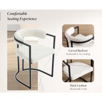 2 Sillas de Cocina con Reposabrazos, Sillas de Salón Modernas con Patas Metálicas Sillas de Descanso Simples para Hogar/Restaurante - details 9