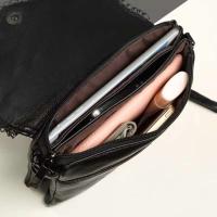 Bolso negro para mujer, bolso cruzado informal para mujer con hombro de PU, cartera - details 6