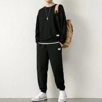 Traje deportivo informal para hombre, camiseta a cuadros de manga larga, pantalones, conjunto de ropa elegante, Otoño/Invierno - details 6