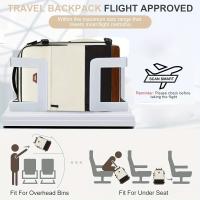 Mochila con compartimento para zapatos, bolsa para computadora portátil de 15,6 pulgadas, puerto de carga USB, múltiples compartimentos y correas ajustables, mochila informal y de negocios aprobada por la aerolínea para el trabajo o viajes, mochila para v - details 3