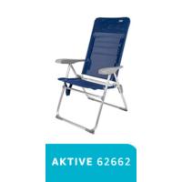 Silla de Playa Plegable reclinable antivuelco, Azul Marino, 6 Posiciones, Medidas 66 x 62 x 110 cm, Material Aluminio, Resistente, Peso máximo soportado 110 kg - details 2