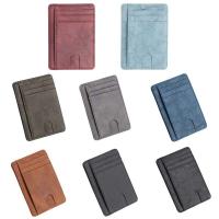 Cartera de cuero delgada con bloqueo RFID, tarjetero para tarjetas de identificación de crédito, monedero, funda para dinero para hombres y mujeres, bolso de moda 2020, 11,5x8x0,5 cm - details 0