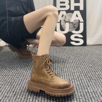 Las mujeres de suela gruesa botines, botas de motorista británico mejorado, otoño e invierno nuevo estilo - details 8