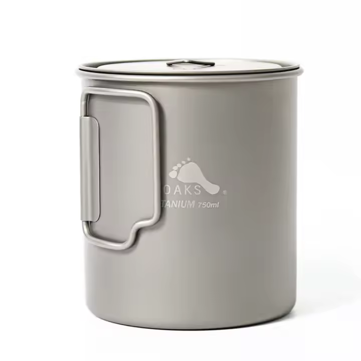 TOAKS-Olla ultraligera de titanio, utensilios de cocina al aire libre para acampar, 750g, 103 ml - 1