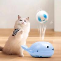 Juguete de Gato Eléctrico Flotante en Forma de Ballena Función Doble, Ventilador, Portátil, Certificado 3C - details 0
