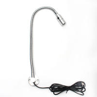 Lámpara LED de lectura de mesita de noche, luz de cuello de cisne largo, DC5V, USB, L40cm, CNC, con interruptor, negra, plateada, 4000K, para reparación de trabajo - details 0