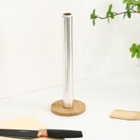 Base antideslizante, soporte para papel de cocina en rollo de madera, soporte de papel desechable Simple estable, soporte de pañuelos Vertical reutilizable para sala de estar - details 2