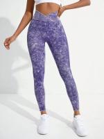 Pantalones de yoga para entrenamiento de ejercicio, cintura cruzada para gimnasio para mujer, levantamiento de cadera, ajuste ajustado para deportes al aire libre - details 7