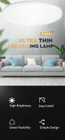 Lámpara de techo LED CANMEIJIA 220V Luz de panel 15W 20W 30W 50W para decoración de cocina y sala de estar Iluminación interior moderna material de cuerpo plástico y sombra de resina - details 0
