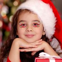 Pegatinas de Tatuaje Facial Navideño 10/12PCS Decoración de Fiesta Festiva para Adultos - details 0