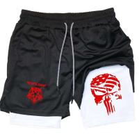 Pantalones cortos deportivos con estampado de anime de doble capa para hombre, multiprenda, secado rápido, correr, M-3xl - details 10
