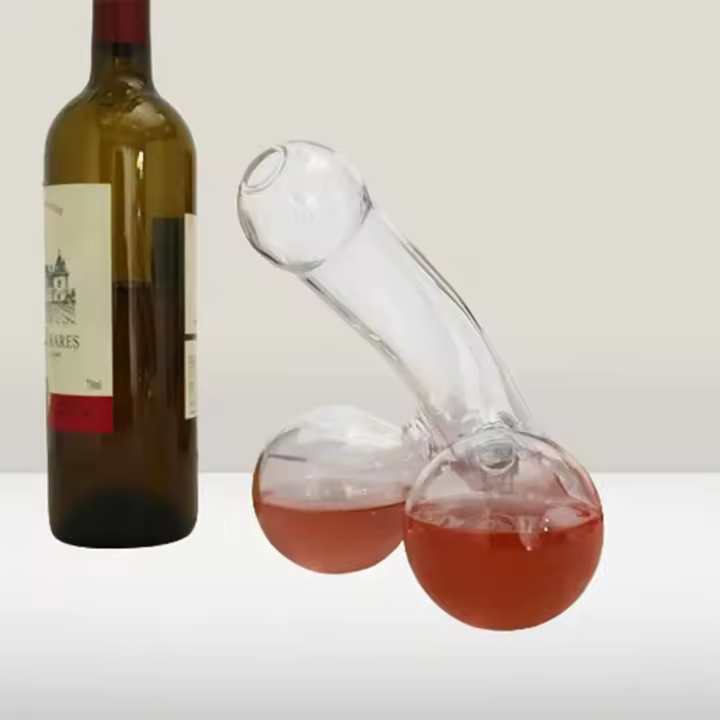 Botella de whisky pene, interesante recipiente de vidrio para esencia de pollo, fiesta nocturna, tequila escocés, brandy, ron, bourbon - 1