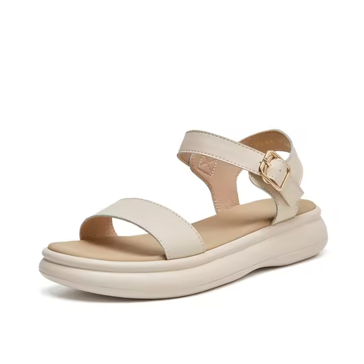Sandalias deportivas de plataforma para mujer 2025 nuevo verano versátil resistente al desgaste zapatos romanos de playa de suela blanda - 1