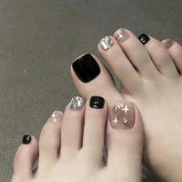 Uñas postizas negras, Gel, pieza de salto, decoración artística de uñas para el hogar, belleza DIY - details 3