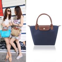 MEJORADA Bolso plegable de nylon con asa larga superior para mujer，impermeable，TAMAÑO PEQUEÑO 33*24*14CM,estilo clásico - details 3