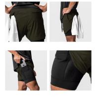 Pantalones Cortos de Nylon con Bolsillo Ideal para Entrenamiento Muscular y Correr 2 en 1 Deportiva - details 9
